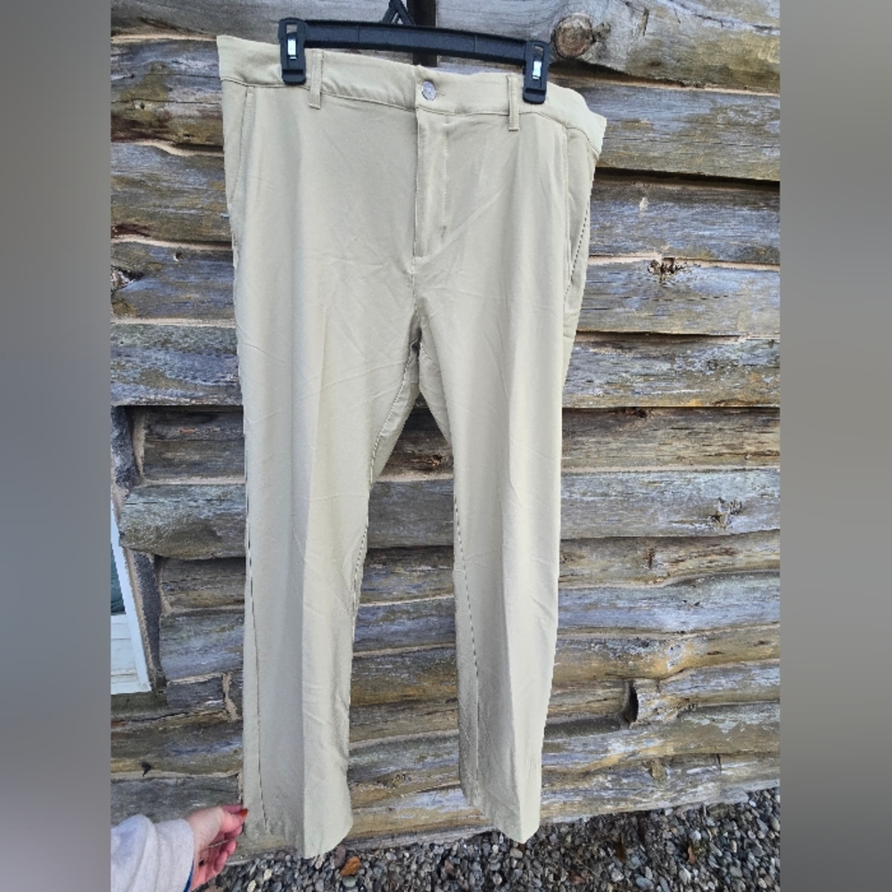 Adidas Performance Golf Pants – Light Khaki, Men's 36×34, Classic Sport Style - Picture 2 of 6